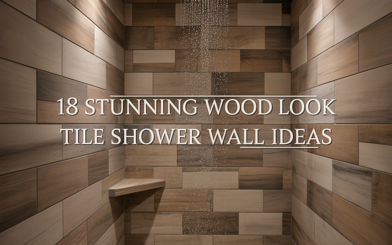 18 stunning wood look tile shower wall ideas