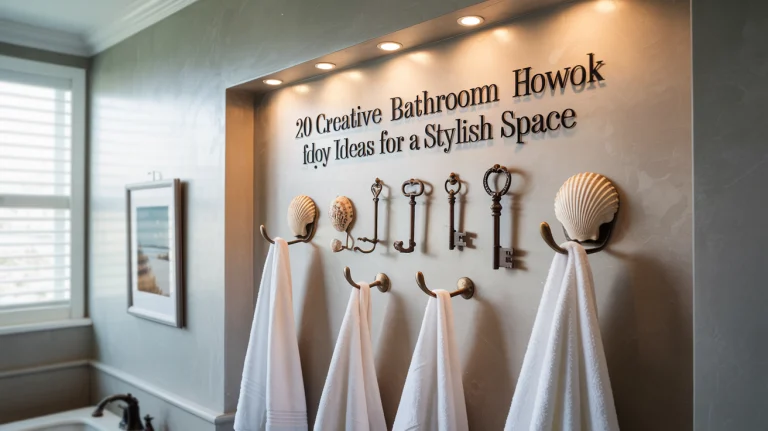 20 Creative bathroom towel hook ideas for a stylish space.