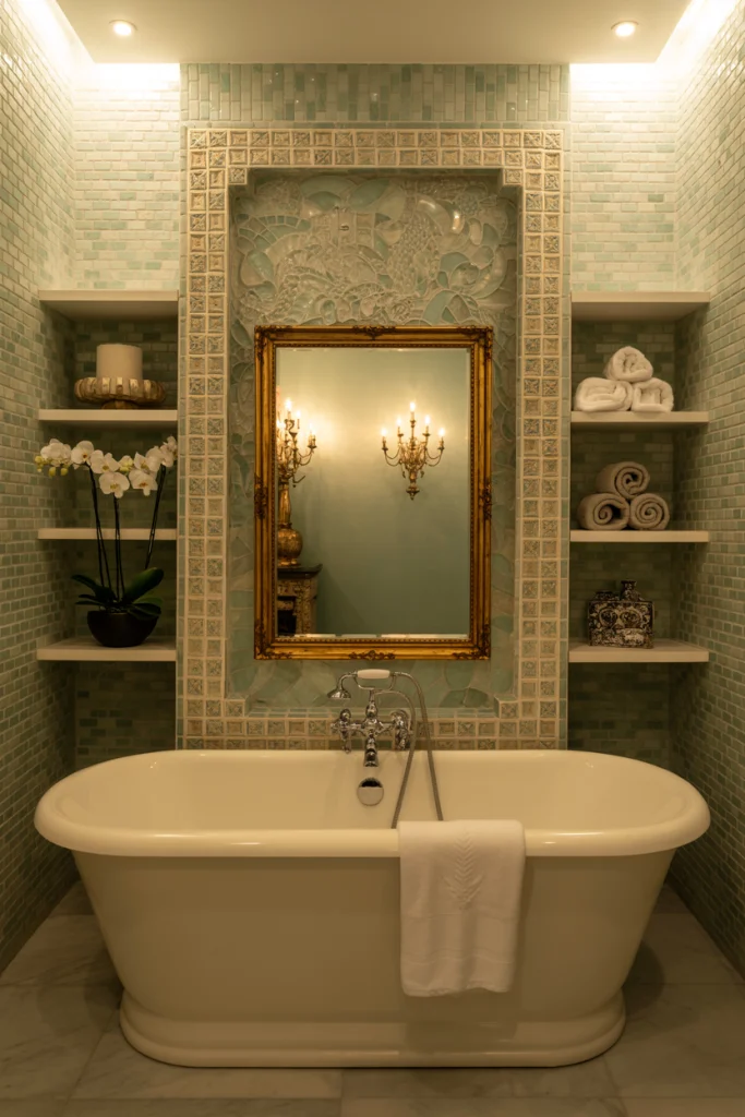 Bathtub with elegant walls