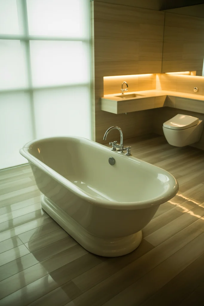 Beige wood look tile ideas