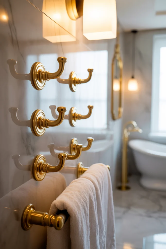 Brass or gold hooks