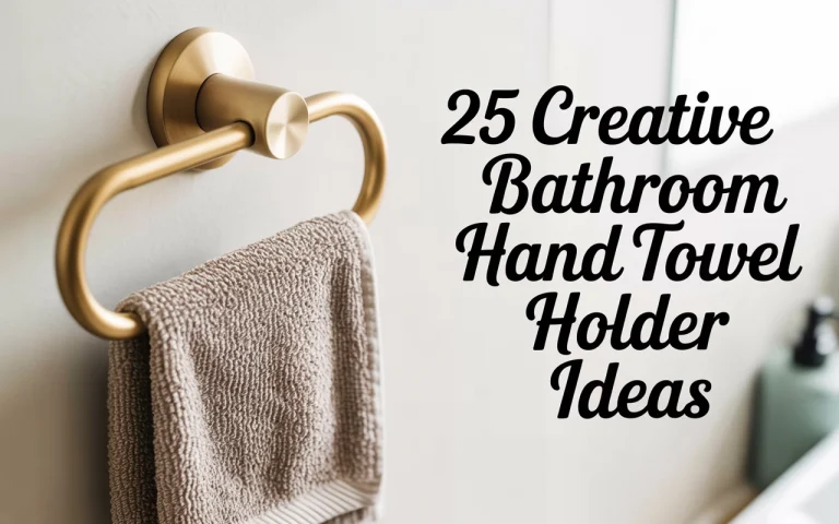 Creative bathroom hand towel holder ideas