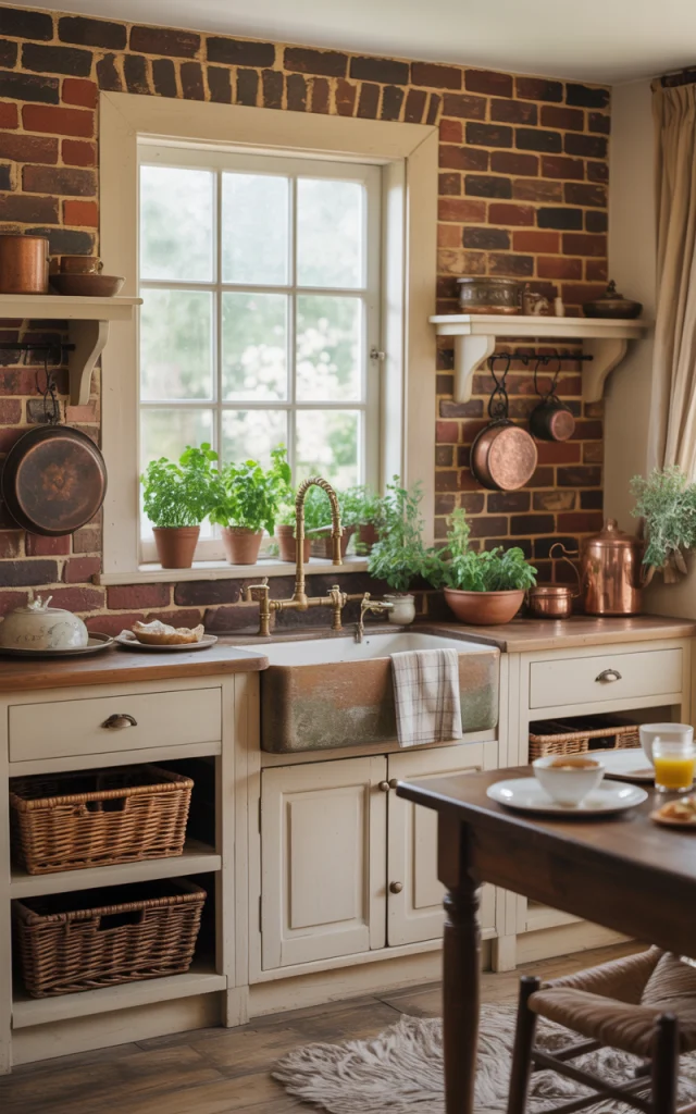 Exposed bricks and stone walls
