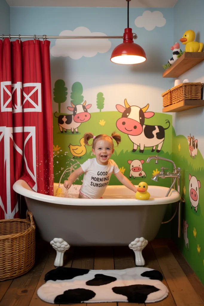 Farmyard themed bathroom ideas