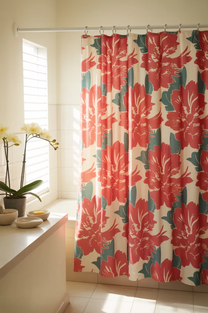 Floral prints curtains