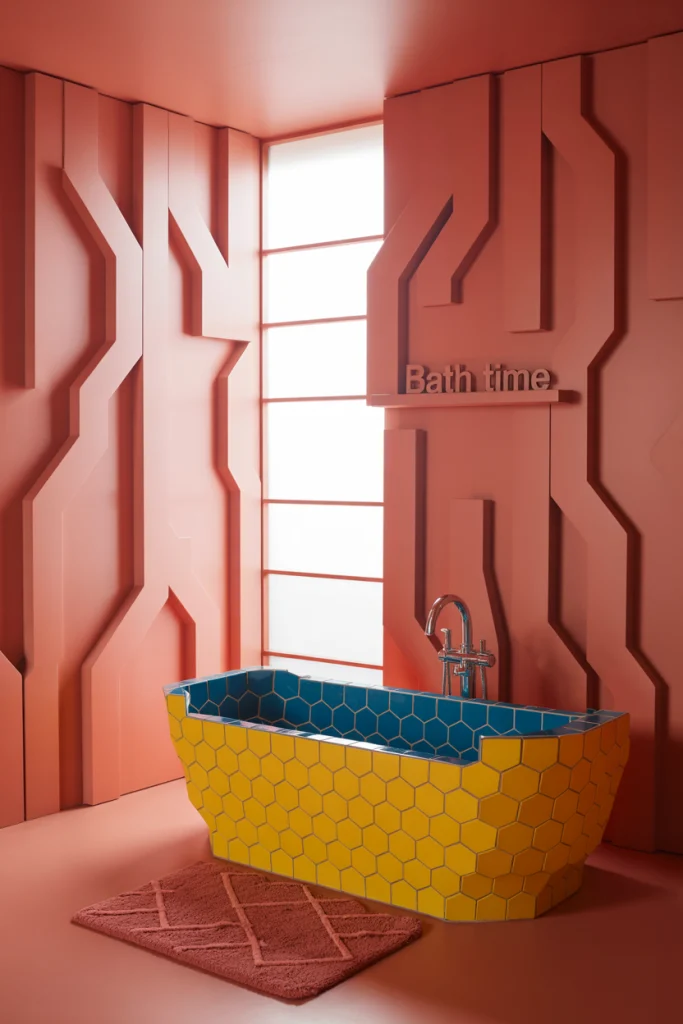 Geometic patterns bathrooms