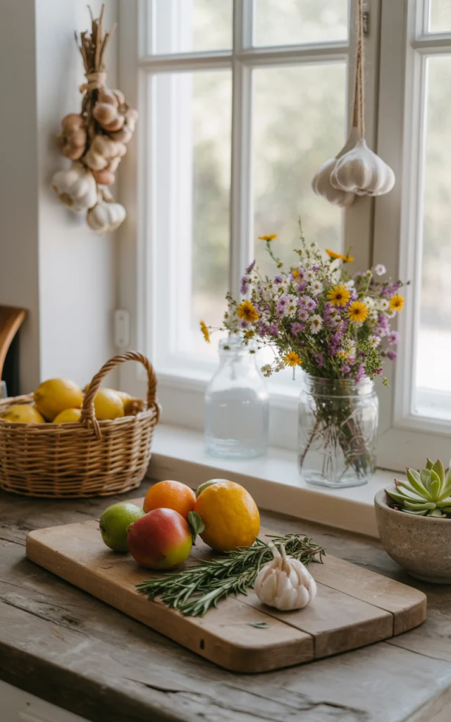 Natural materials brings the outdoors in
