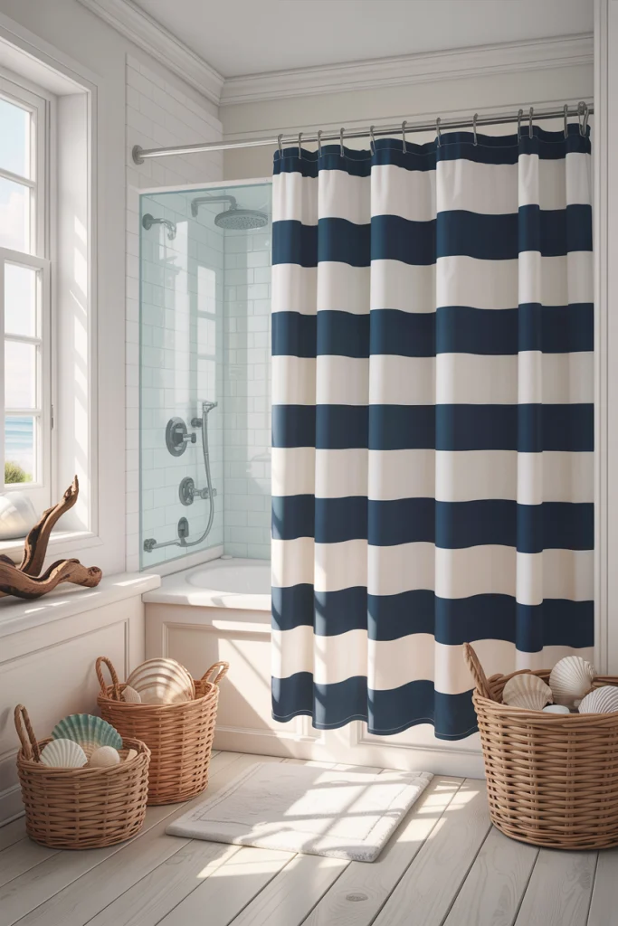 Nautical striped curtains