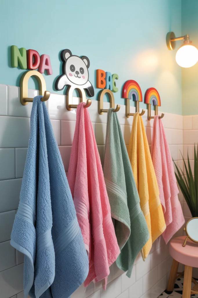 Personalized towel hooks ideas