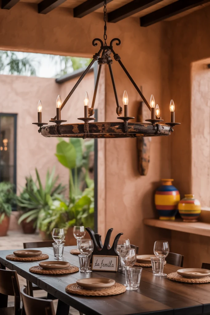 Rustic lighting fixture