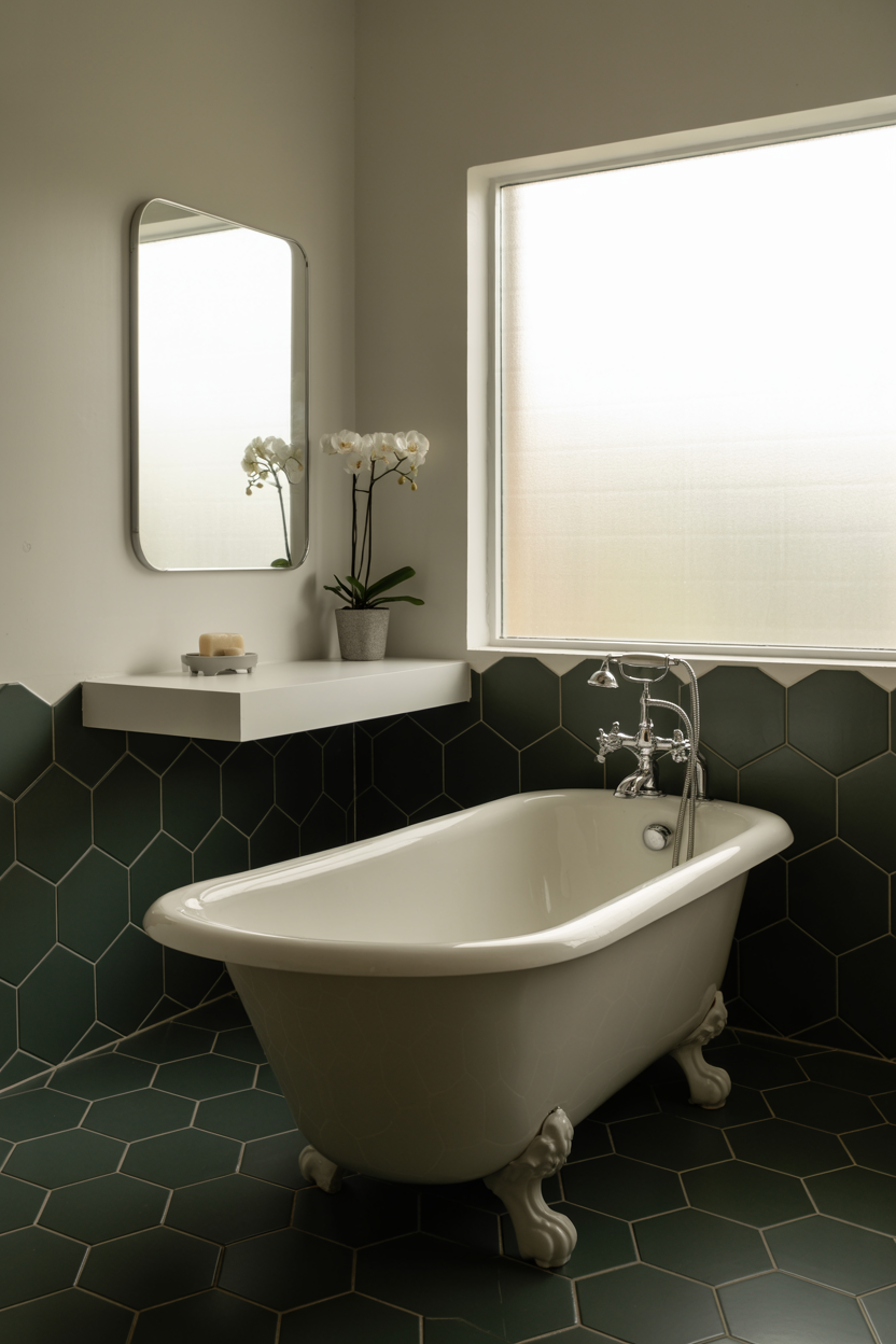 Simple clawfoot tub design