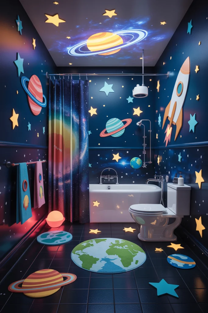 Space exploration bathroom idea
