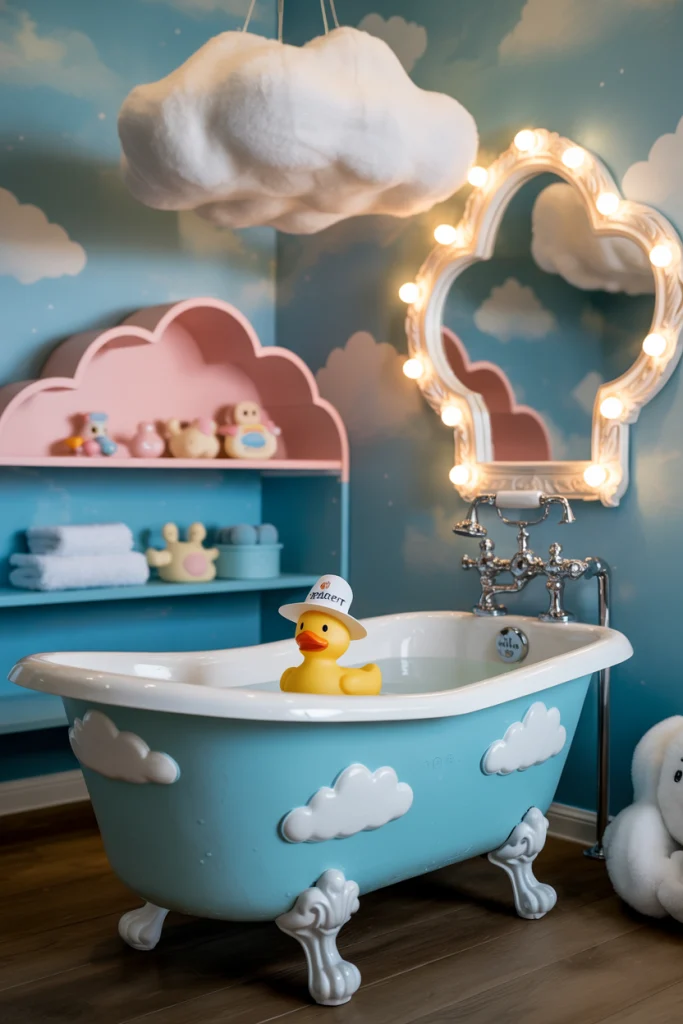 Vintage cloud design idea