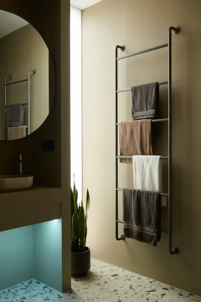 Wall mounted ladder hooks