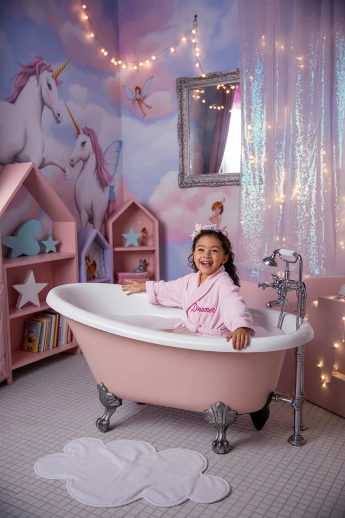 Whimsical fairy tale themed bathroom