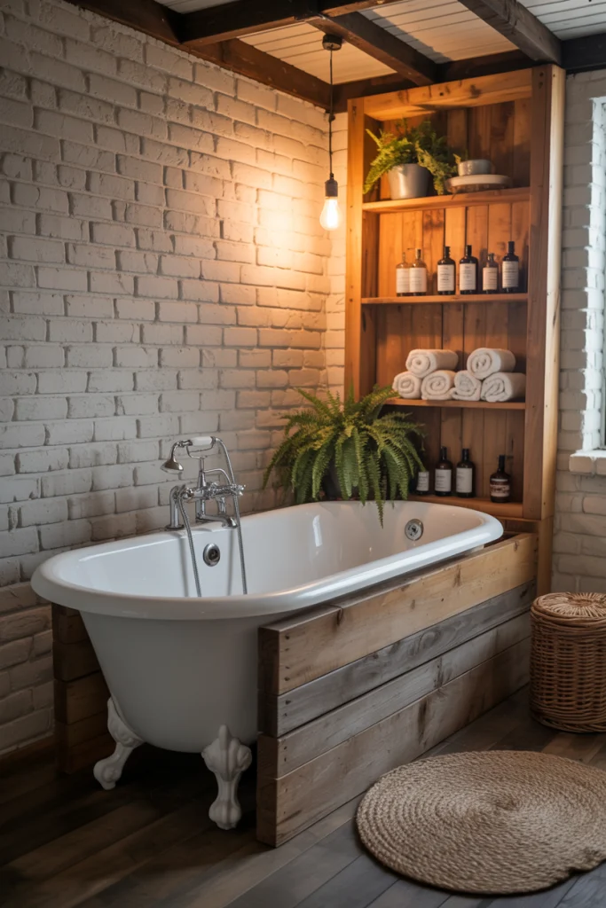 Wood accents rustic touch