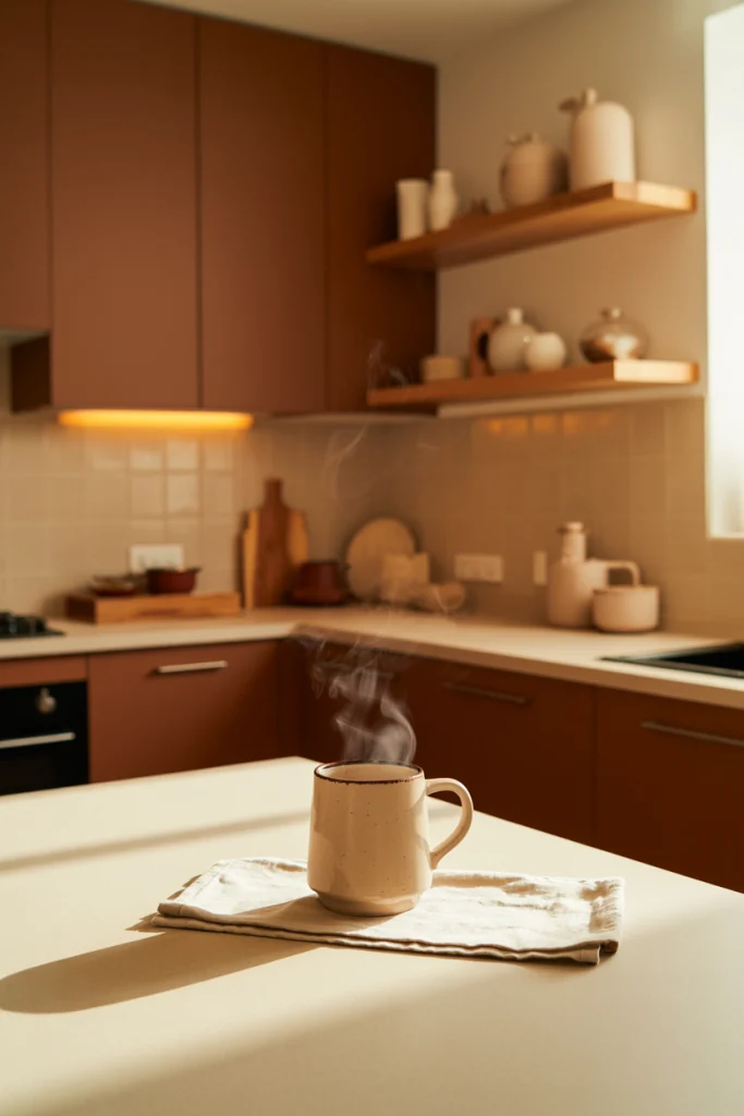 Cocoa and cream for sweet contrast