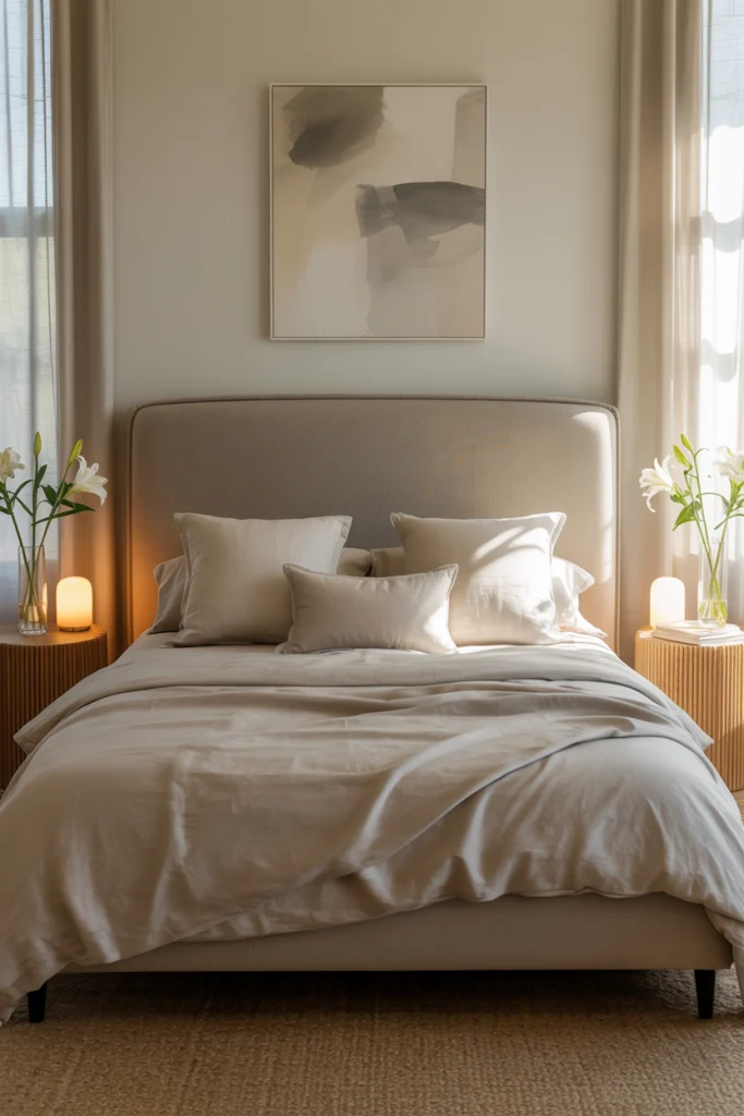 Headboard that frames calm 