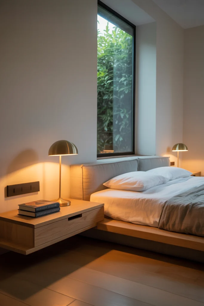 Keep nightstands minimal 