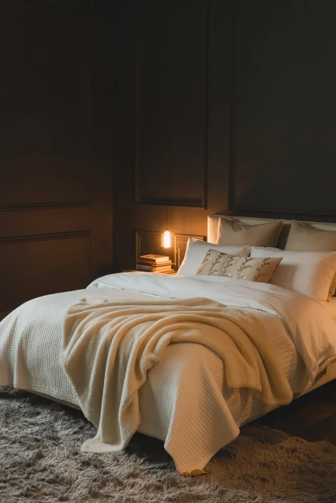 Moody dark walls for rich comfort