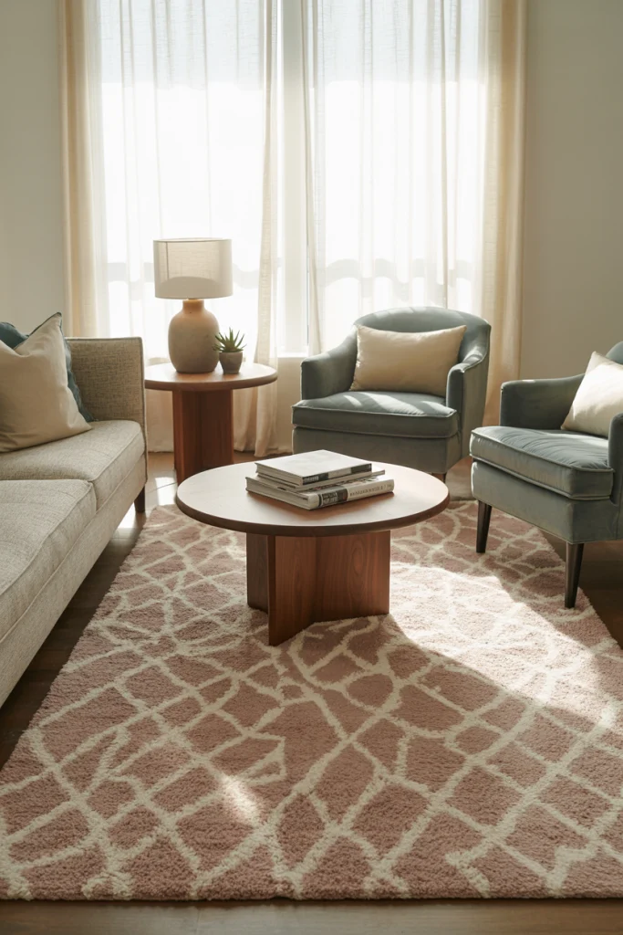 Pick a rug that anchors the whole room 