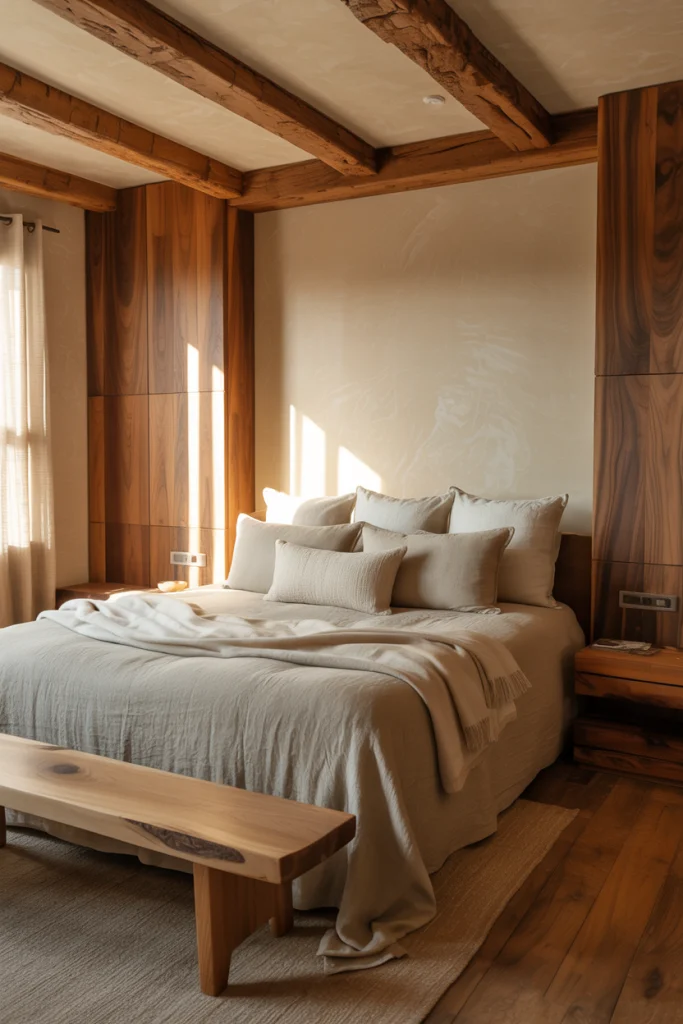 Rustic warmth with natural wood