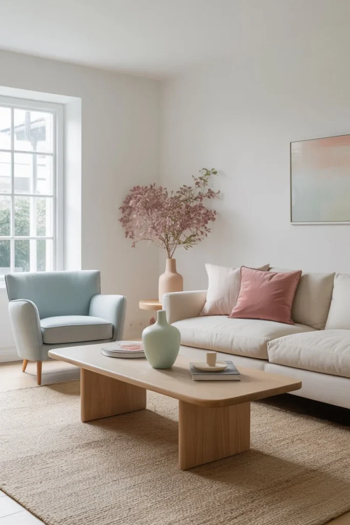 Soft color pops to add energy