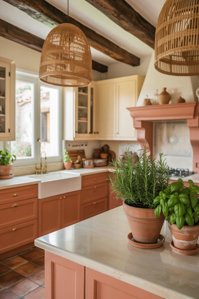 Terracotta and cream