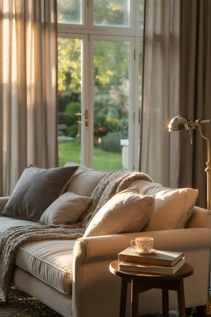 Use curtains that soften the room 