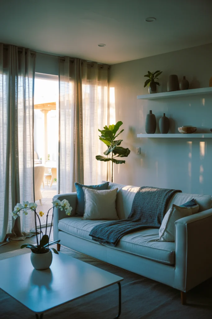 Use light colors to brighten the whole room 