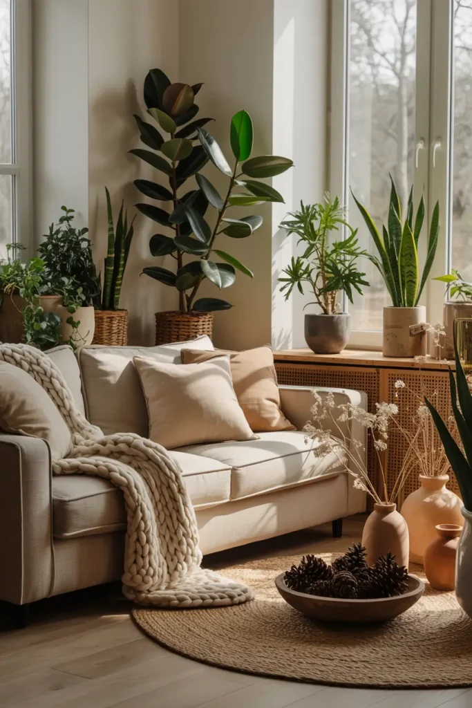 Use nature to add calm and color