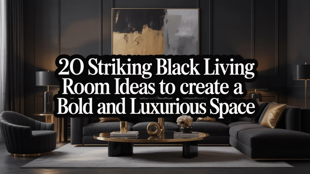 20 striking black living room ideas