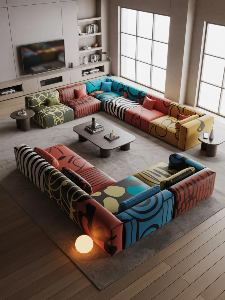 Art-Inspired Sectionals for Creative Homes
