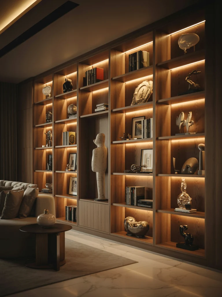 Backlit Built-Ins for a Museum Glow
