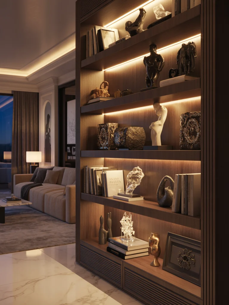 Backlit Built-Ins for a Museum Glow ideas