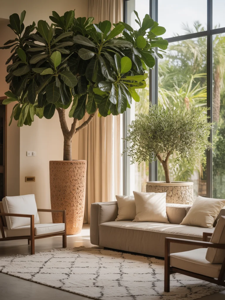 Biophilic Installations with Mature Indoor Trees ideas