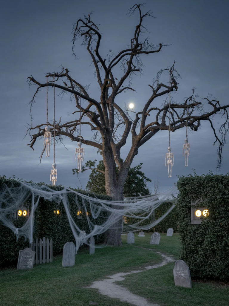 Blend Halloween Into the Landscaping