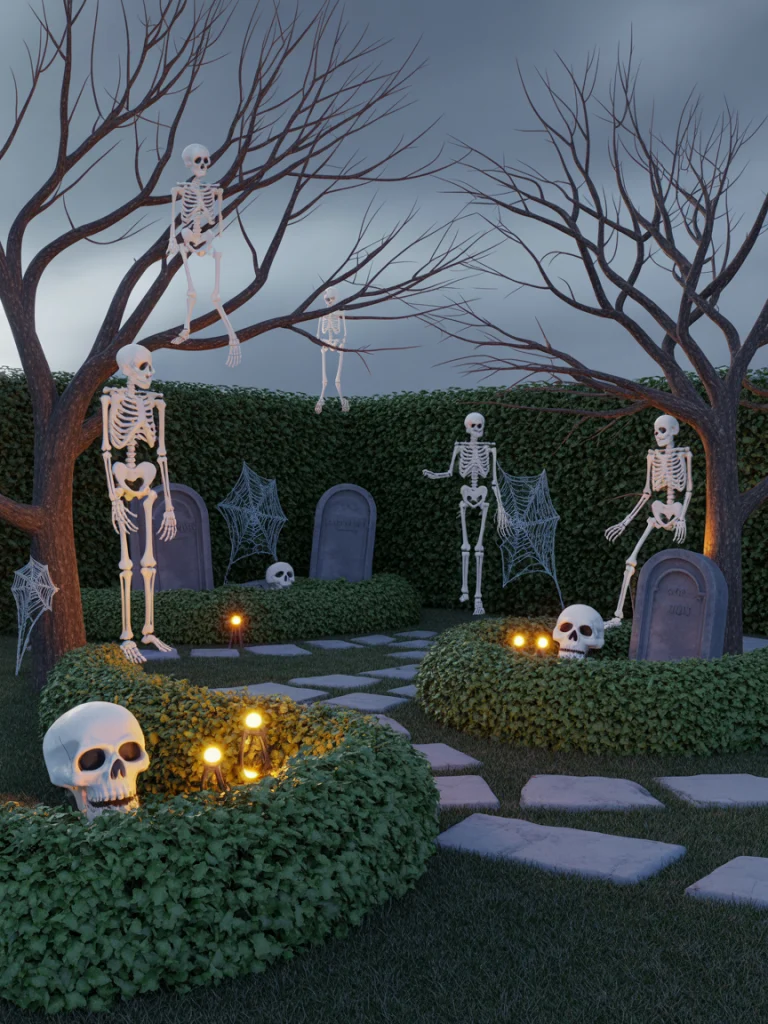 Blend Halloween Into the Landscaping ideas