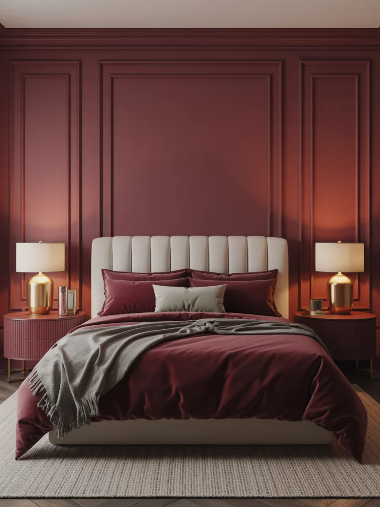 Burgundy Luxe create a bold and opulent space