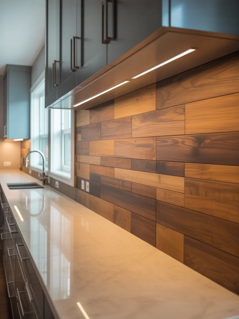 Chic Wood Kitchen Backsplashes ideas