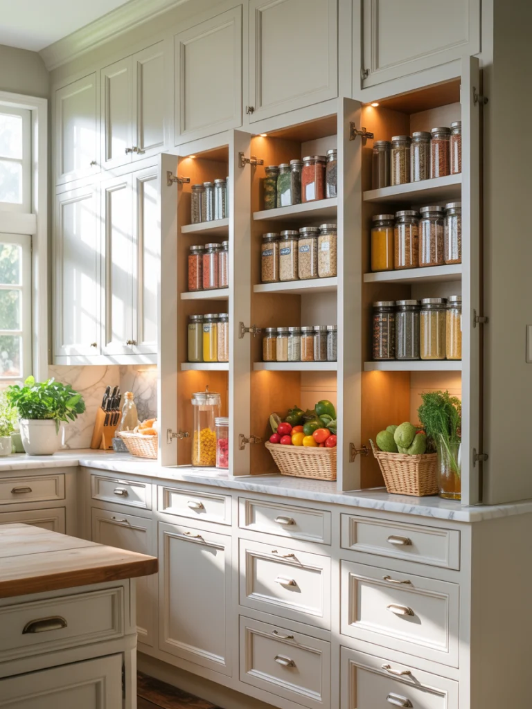 Classic White Pantry Cabinets That Brighten Any Kitchen ideas