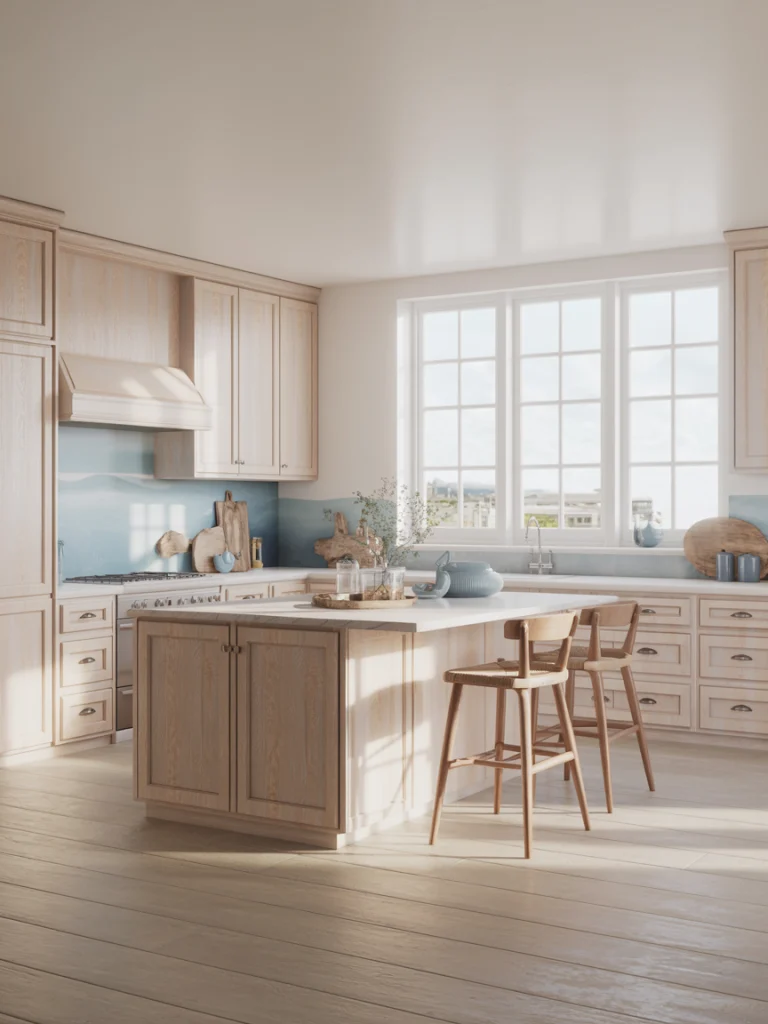Coastal Wood Kitchens With Breezy Appeal