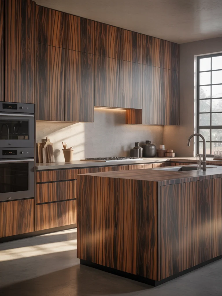 Contemporary Kitchens With Bold Wood Grains