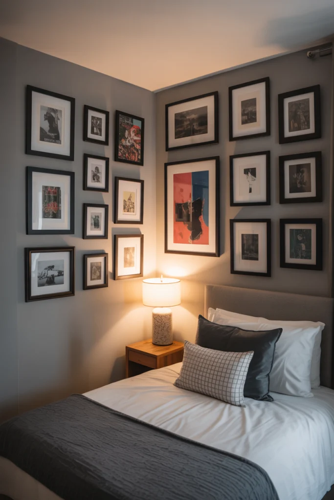 Corner gallery display ideas