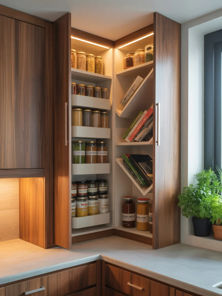 Corner Pantry Cabinets That Eliminate Dead Space