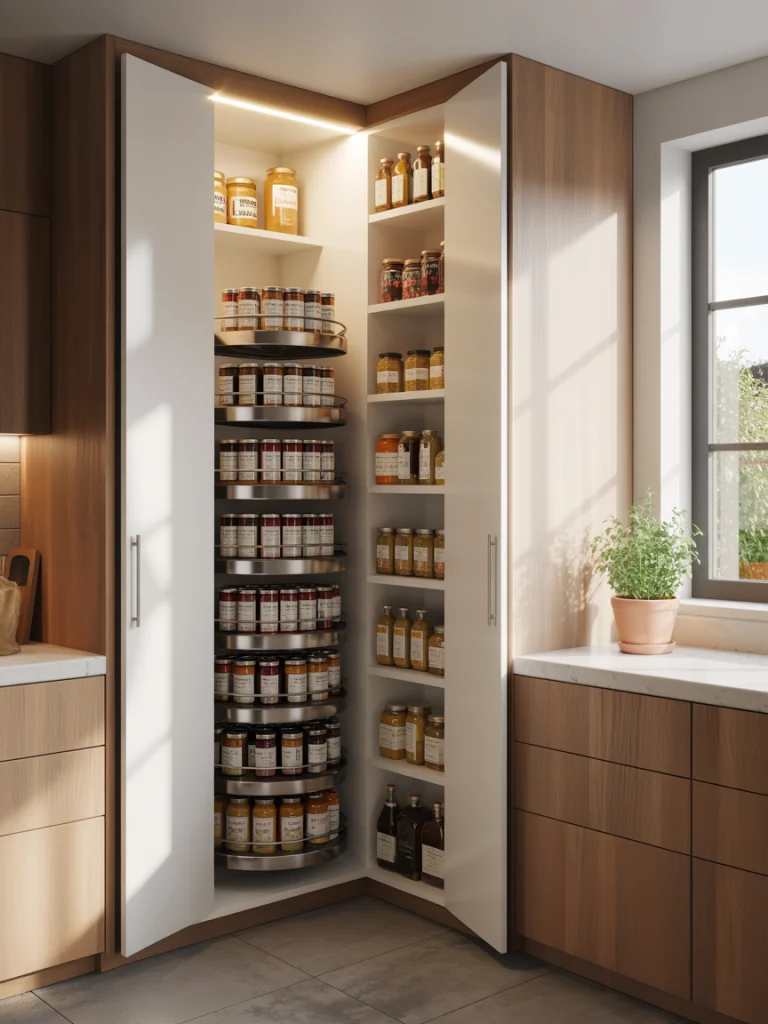 Corner Pantry Cabinets That Eliminate Dead Space ideas