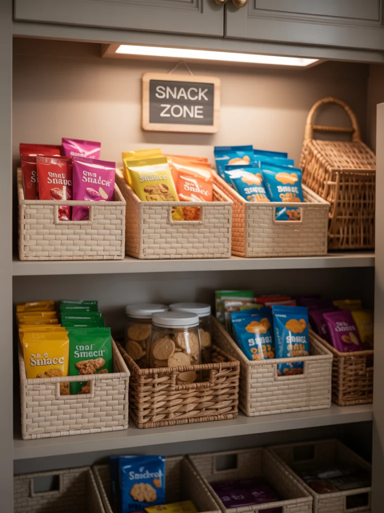 Create Snack Zones for Quick Access
