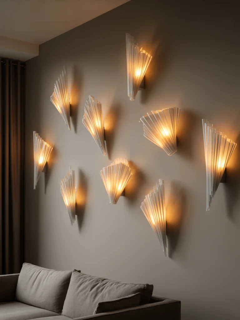 Curated sconce installations