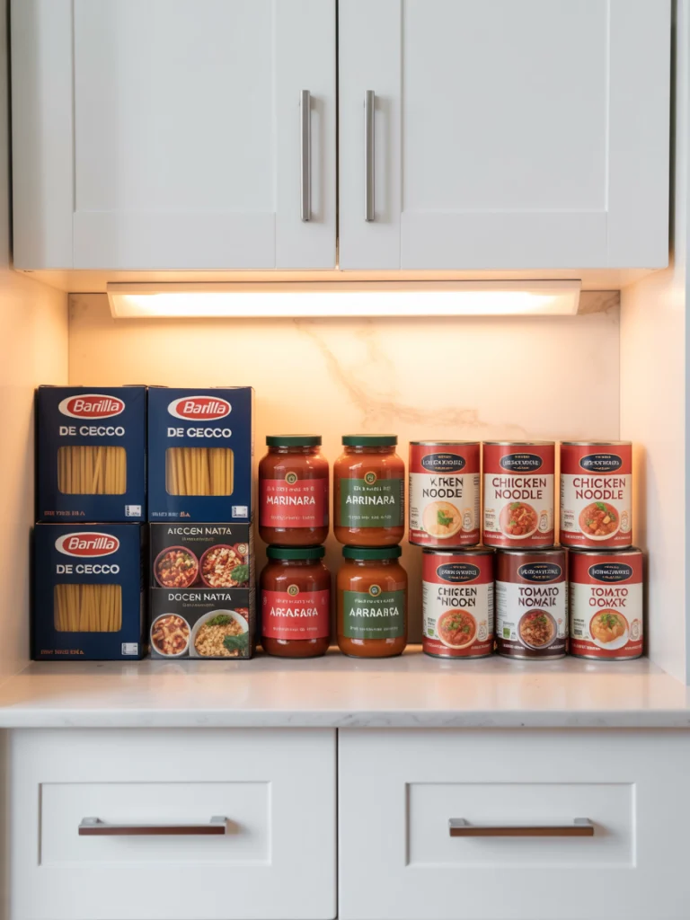 Dedicate Space for Quick-Meal Supplies