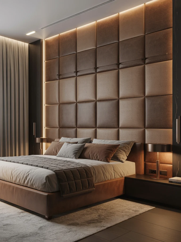 Double height headboard walls